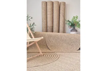 Wiltonmatta Natural Circle 200x290 cm - 200x290 cm - Textil & mattor - Matta - Utomhusmatta - Balkongmatta & altanmatta