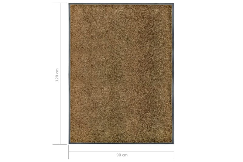 Dörrmatta tvättbar brun 90x120 cm - Brun - Dörrmatta & entrématta