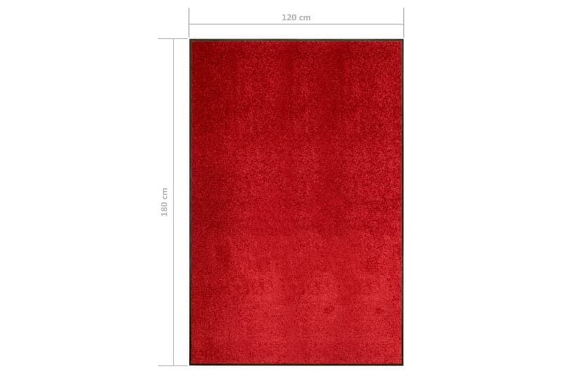Dörrmatta tvättbar röd 120x180 cm - Röd - Dörrmatta & entrématta