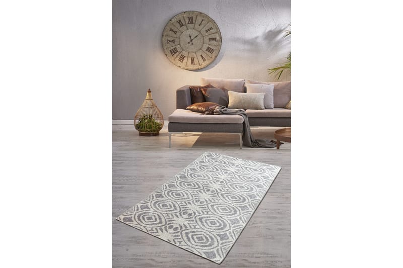 Entrematta Blome 80x200 cm - Grå/Sammet - Textil & mattor - Matta - Utomhusmatta - Dörrmatta & entrématta