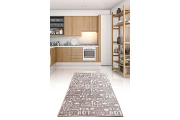 Entrematta Calenta 80x200 cm - Beige/Vit/Sammet - Textil & mattor - Matta - Utomhusmatta - Dörrmatta & entrématta