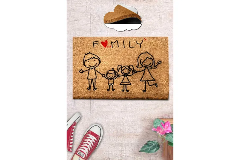 Nazma Dörrmatta 40x60 cm Rektangulär, Flerfärgad