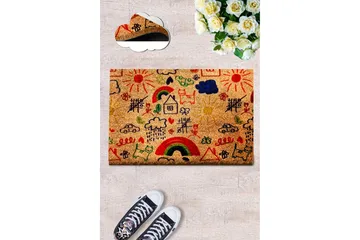 Nazmaa Dörrmatta 40x60 cm Rektangulär - Flerfärgad - Textil & mattor - Matta - Utomhusmatta - Dörrmatta & entrématta