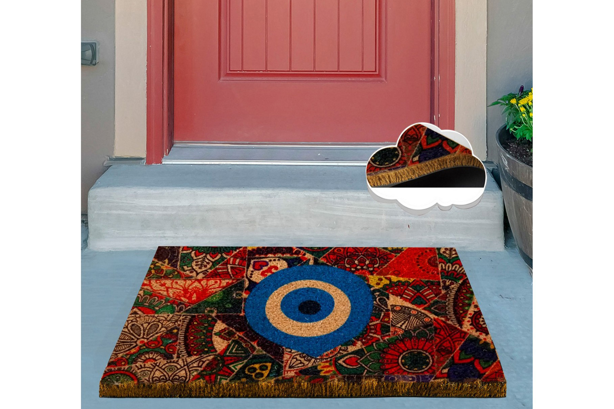 dörrmatta chilai 40x60 cm - pvc/multifärgad