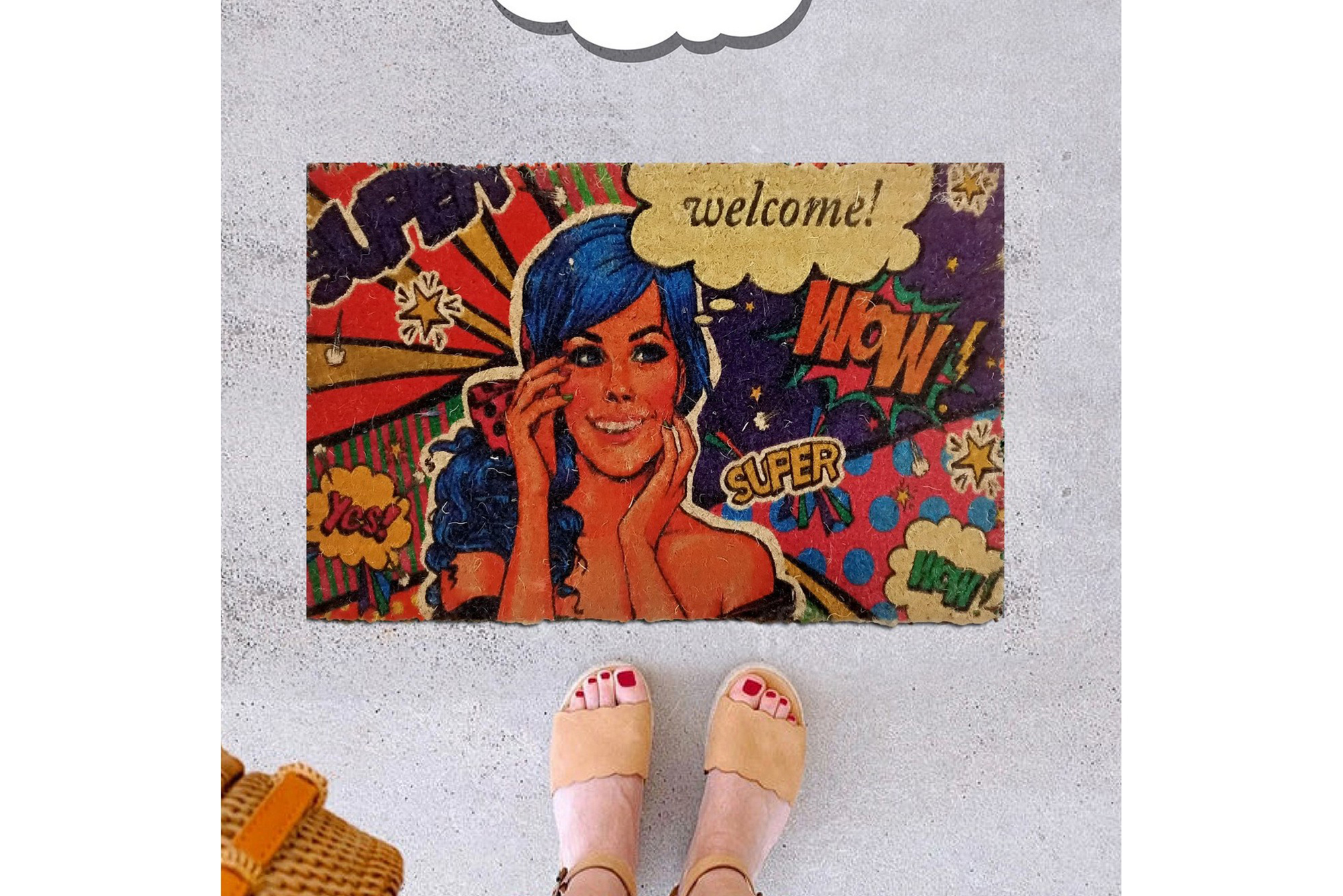 dörrmatta chilai 40x60 cm - pvc/multifärgad