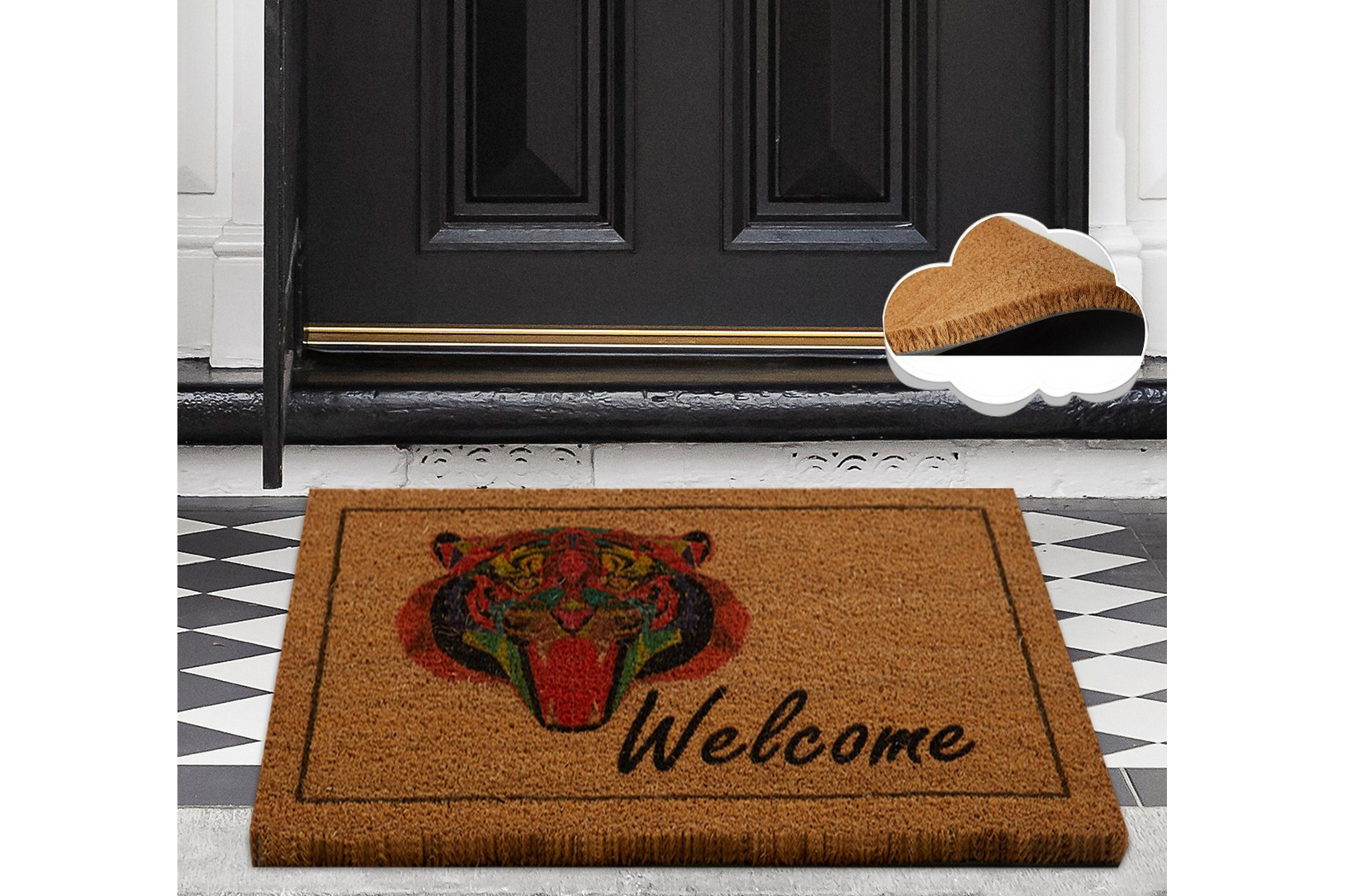 dörrmatta chilai 40x60 cm - pvc/multifärgad