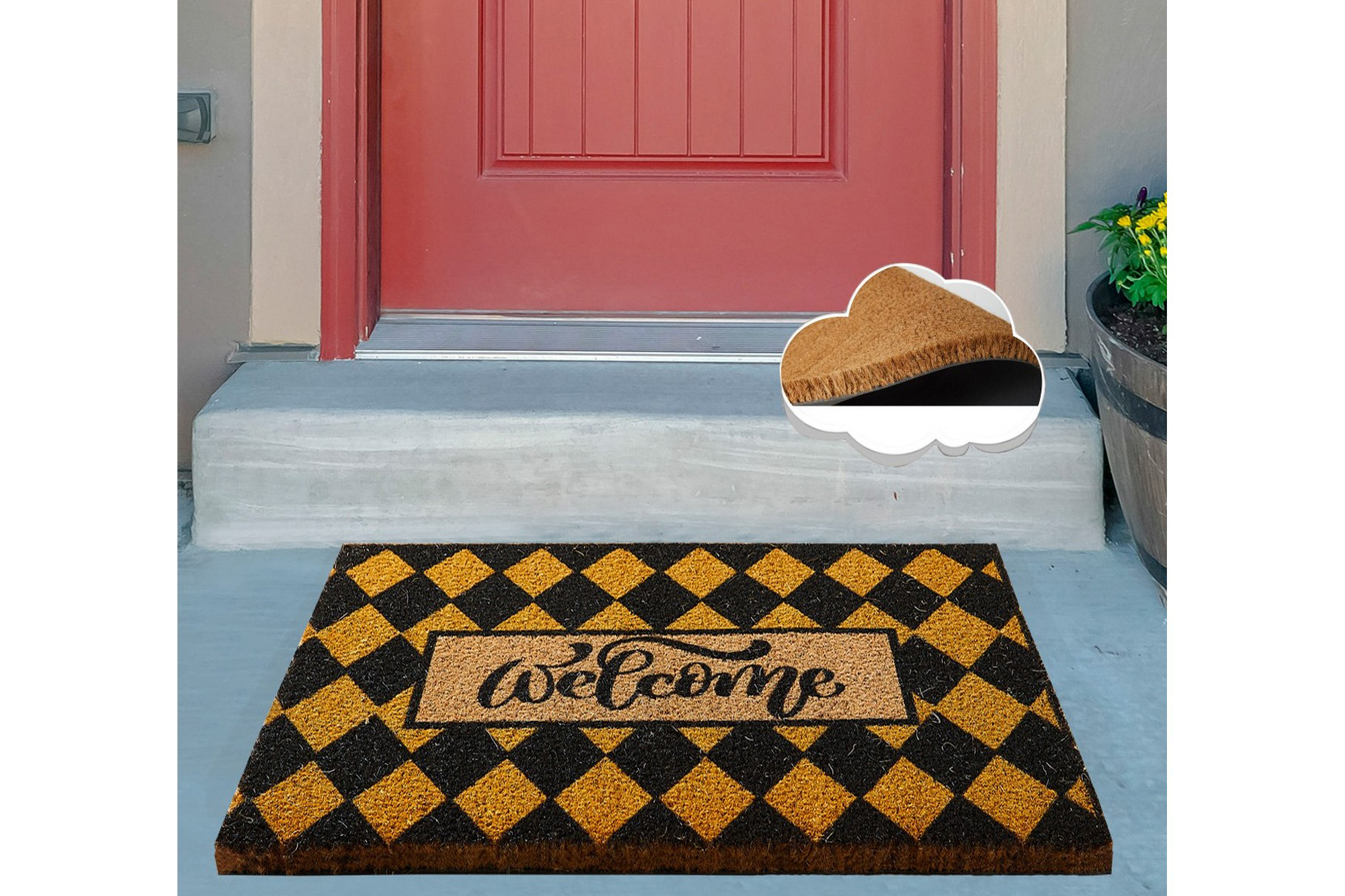 dörrmatta chilai 40x60 cm - pvc/multifärgad