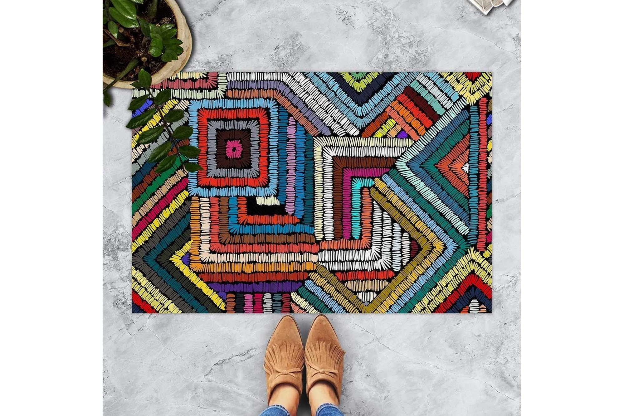 Dörrmatta Chilai 45x70 cm PVC/Multifärgad