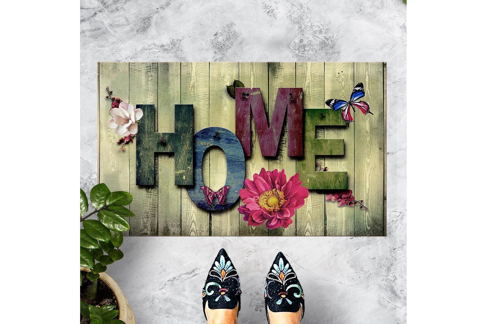 dörrmatta chilai 45x70 cm - pvc/multifärgad