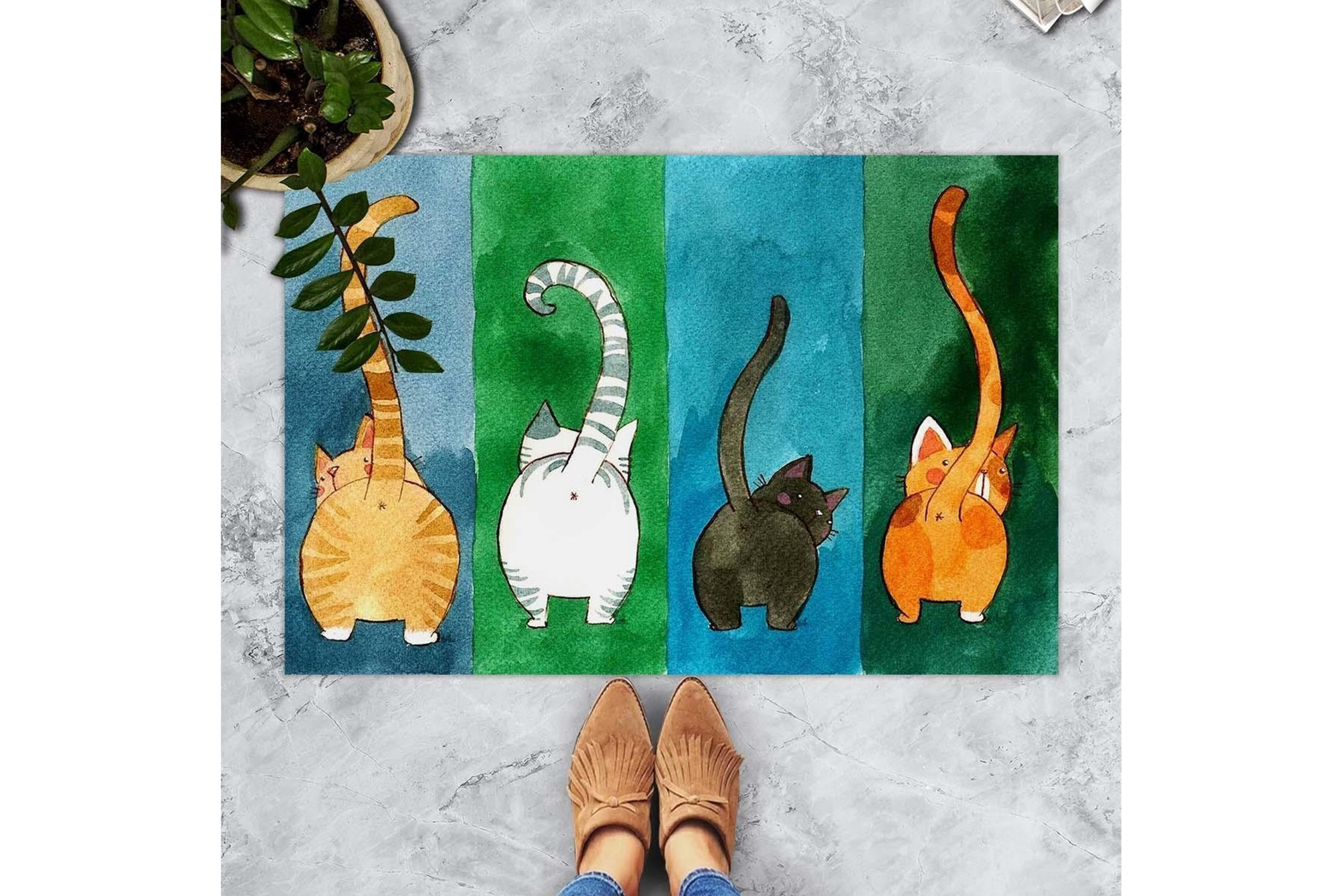 dörrmatta chilai 45x70 cm - pvc/multifärgad