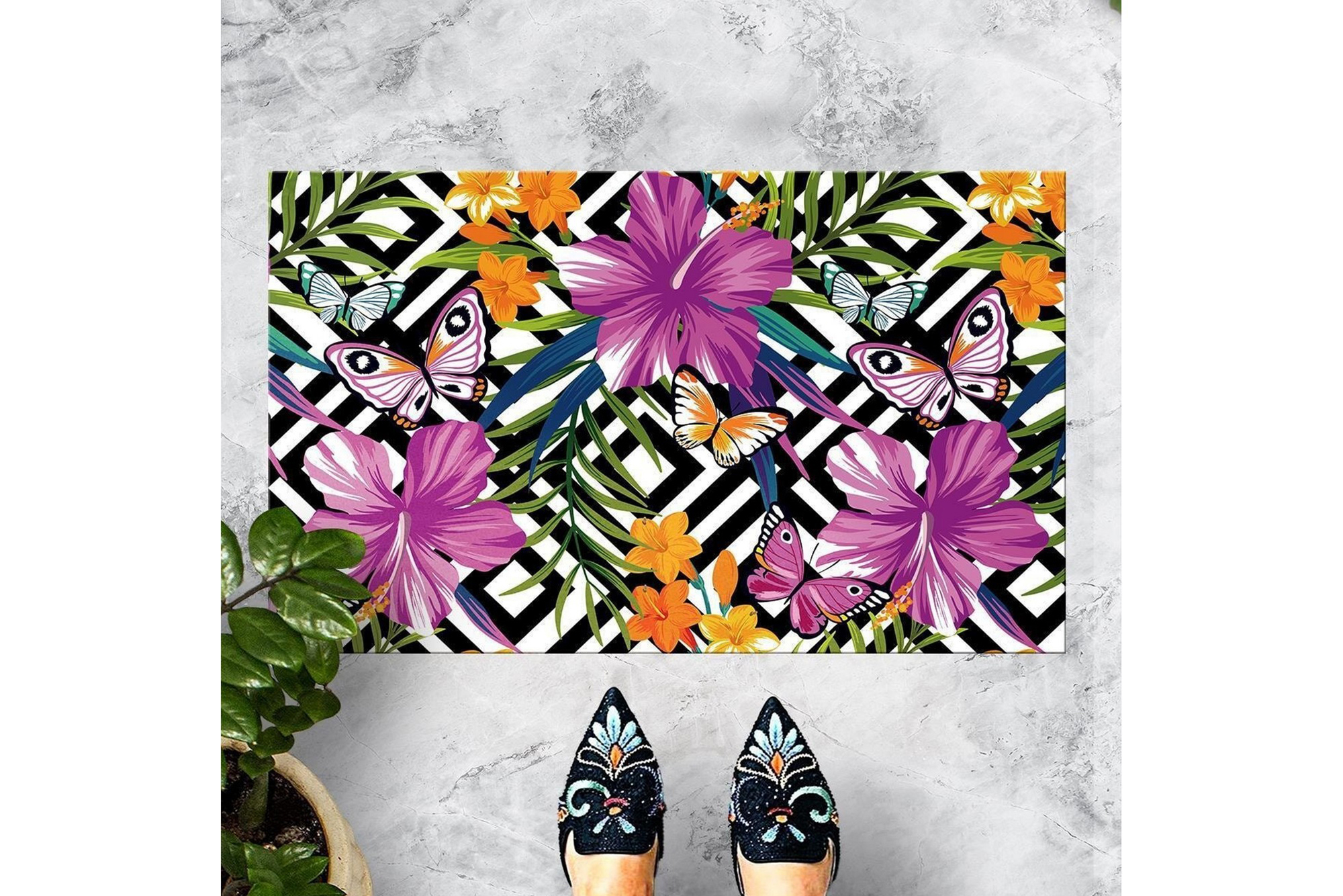 dörrmatta chilai 45x70 cm - pvc/multifärgad