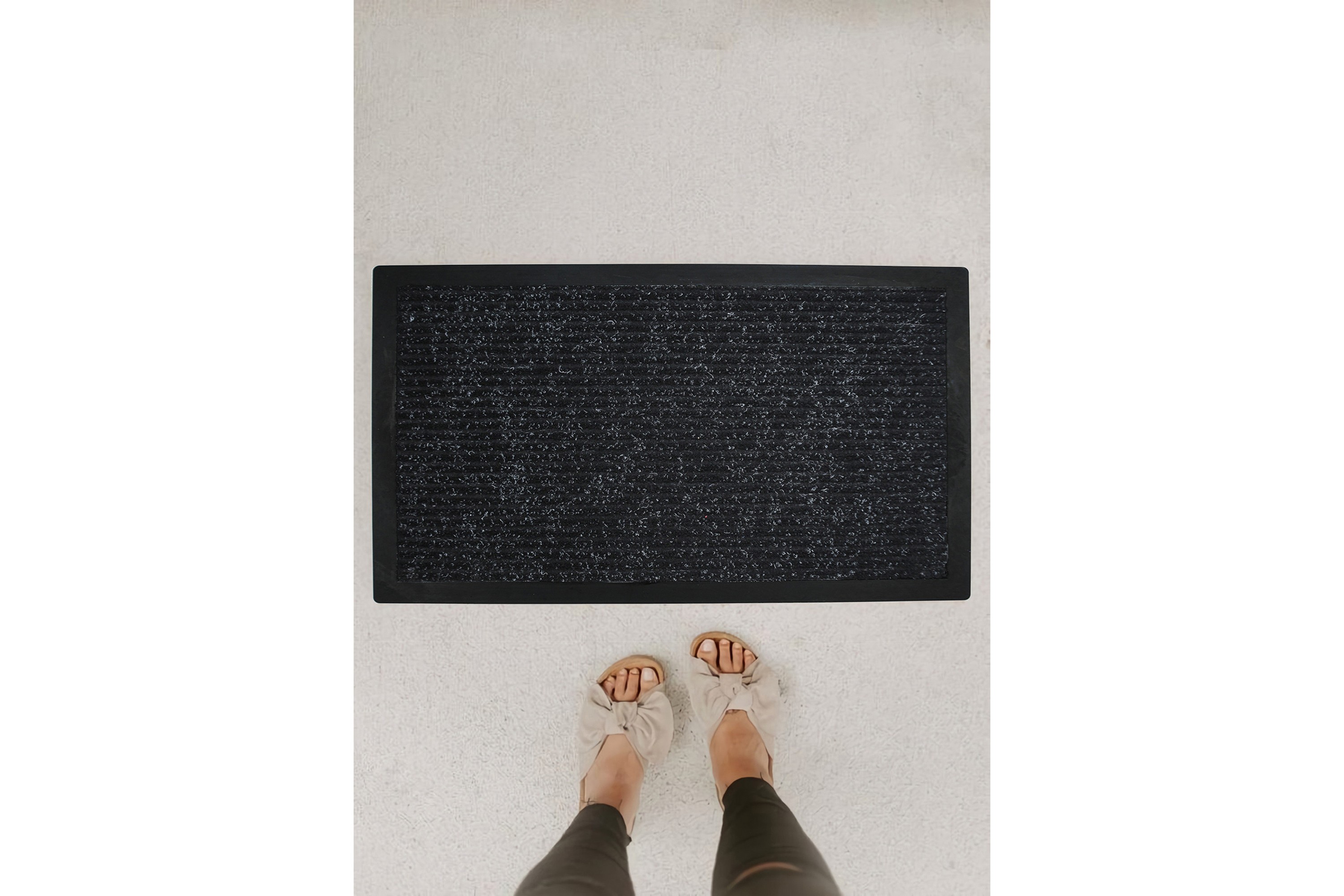 Dörrmatta Nitesh 45x70 cm Rektangulär Svart