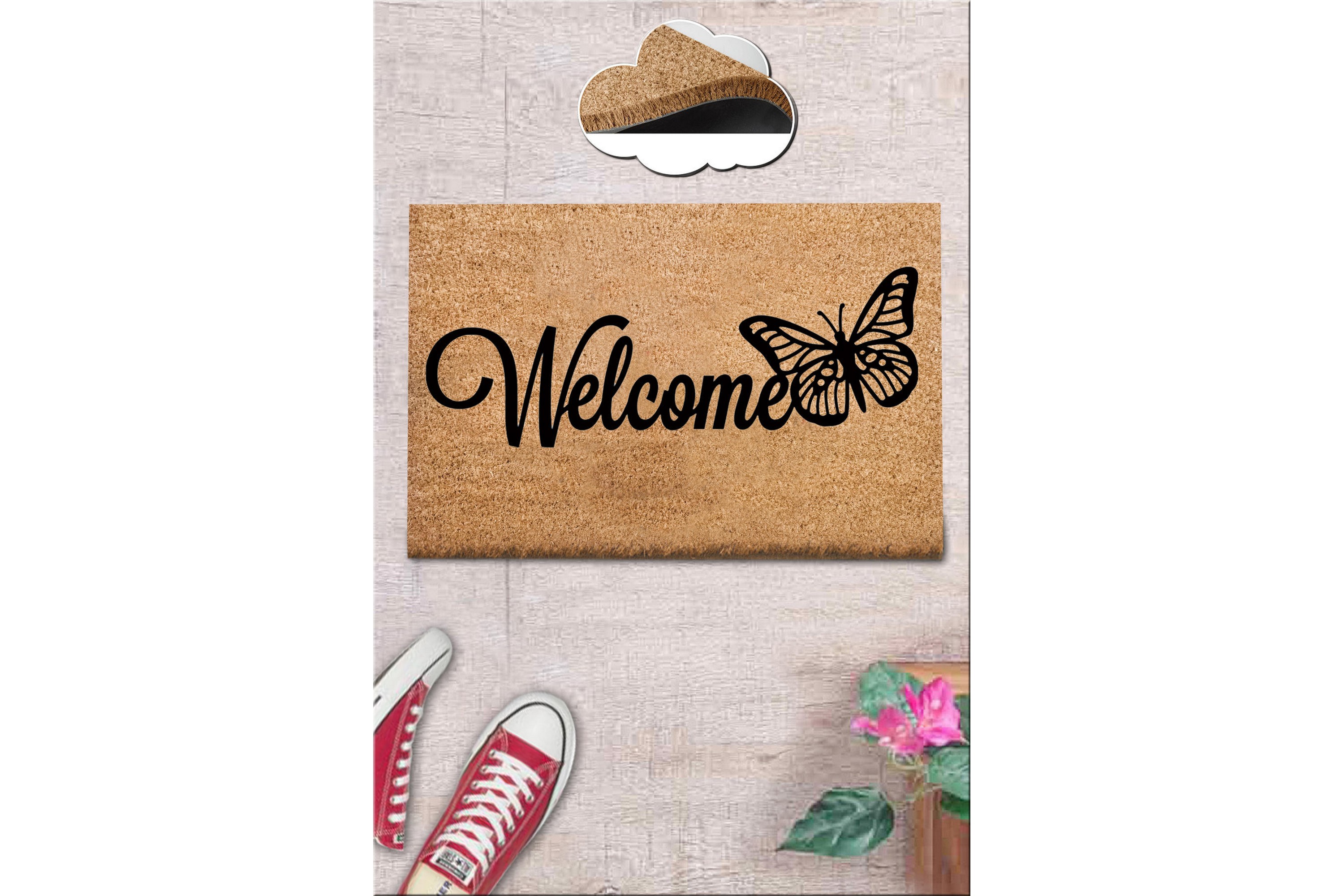 dörrmatta preti 40x60 cm rektangulär - flerfärgad