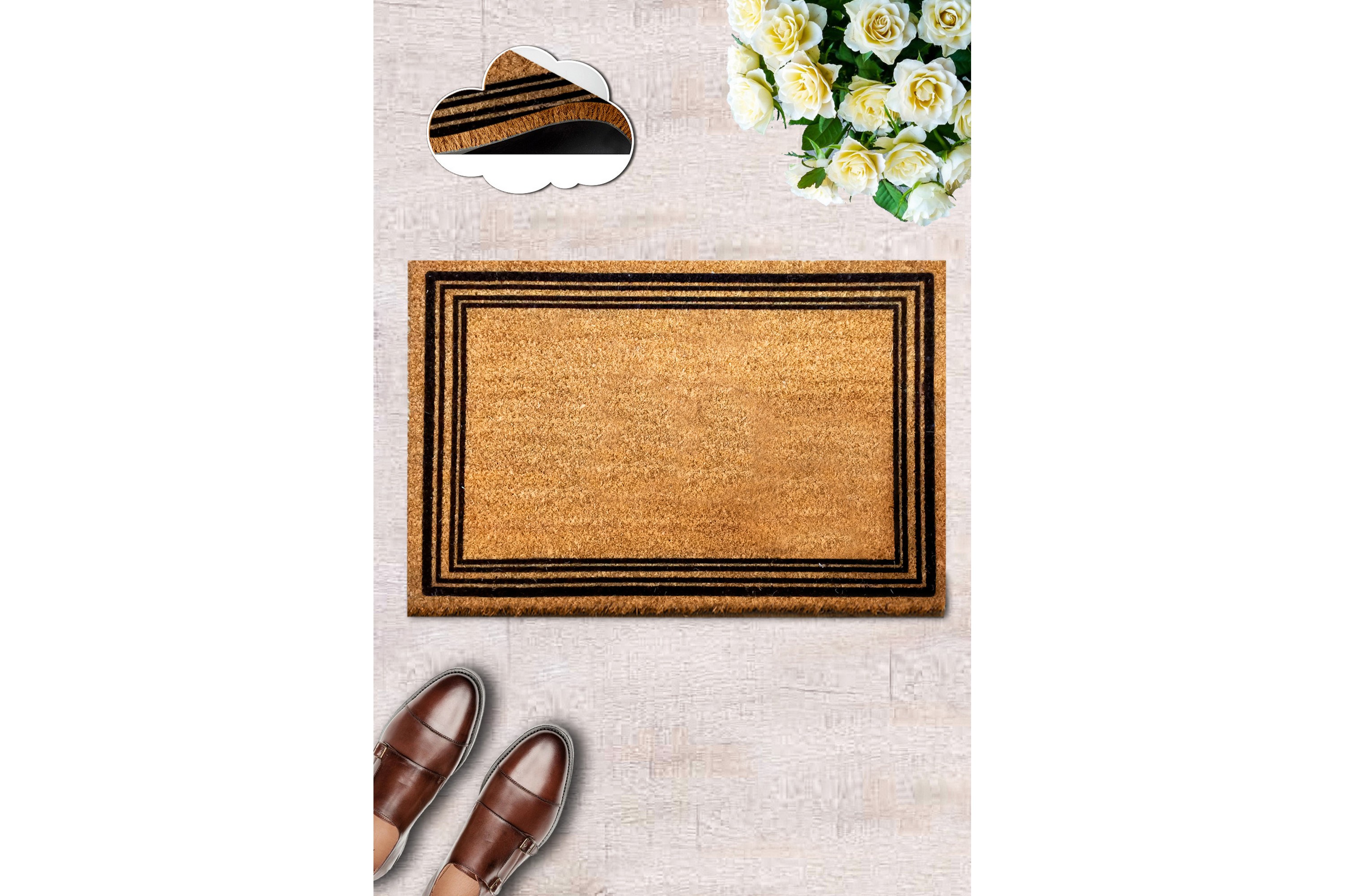 dörrmatta premla 40x60 cm rektangulär - flerfärgad