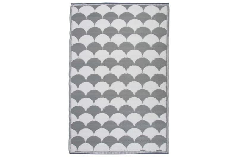 Esschert Design Utomhusmatta 180x121 cm grå och vit OC24 - Flerfärgad - Utomhusmatta - Balkongmatta & altanmatta