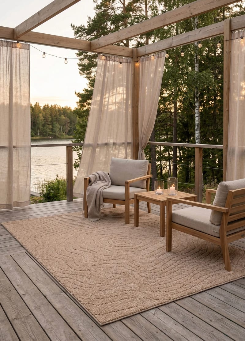 Maskinvävd Matta Capri Modern 160x230 cm - Jute - Textil & mattor - Matta - Utomhusmatta
