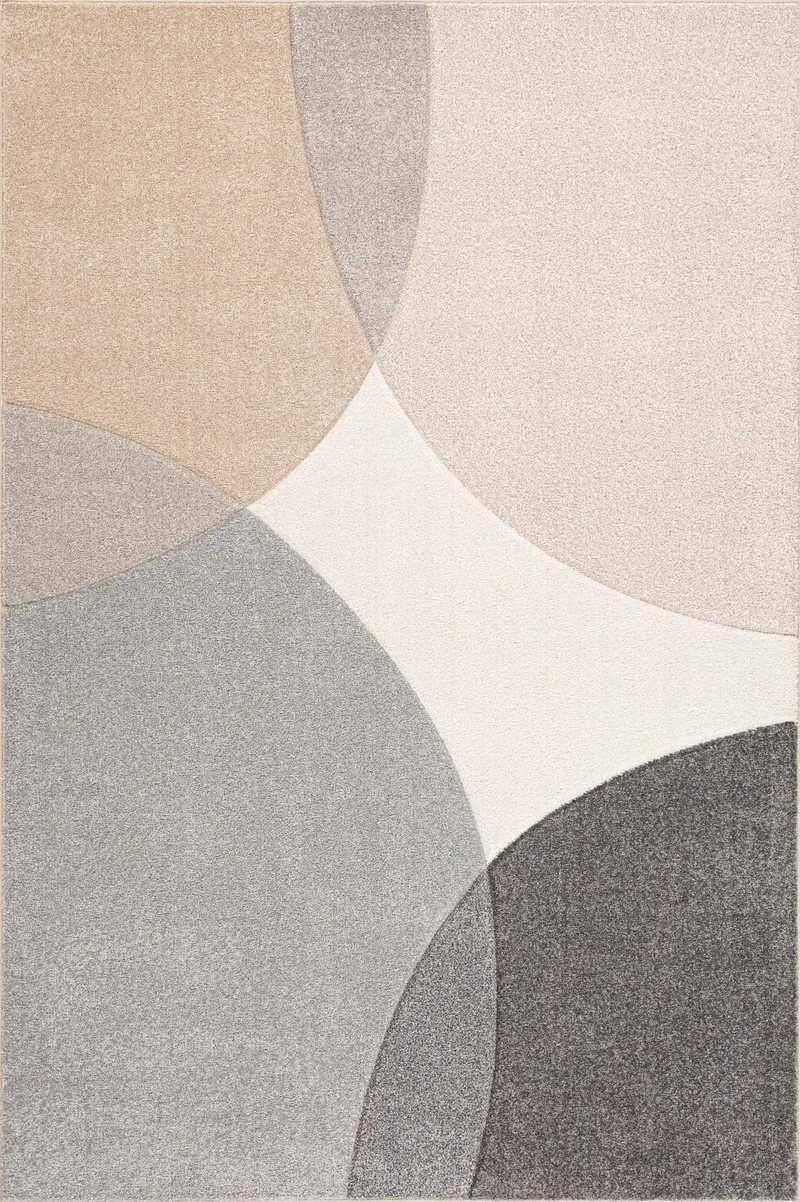Matta Navon Carved 200x285 cm, Grå/Beige