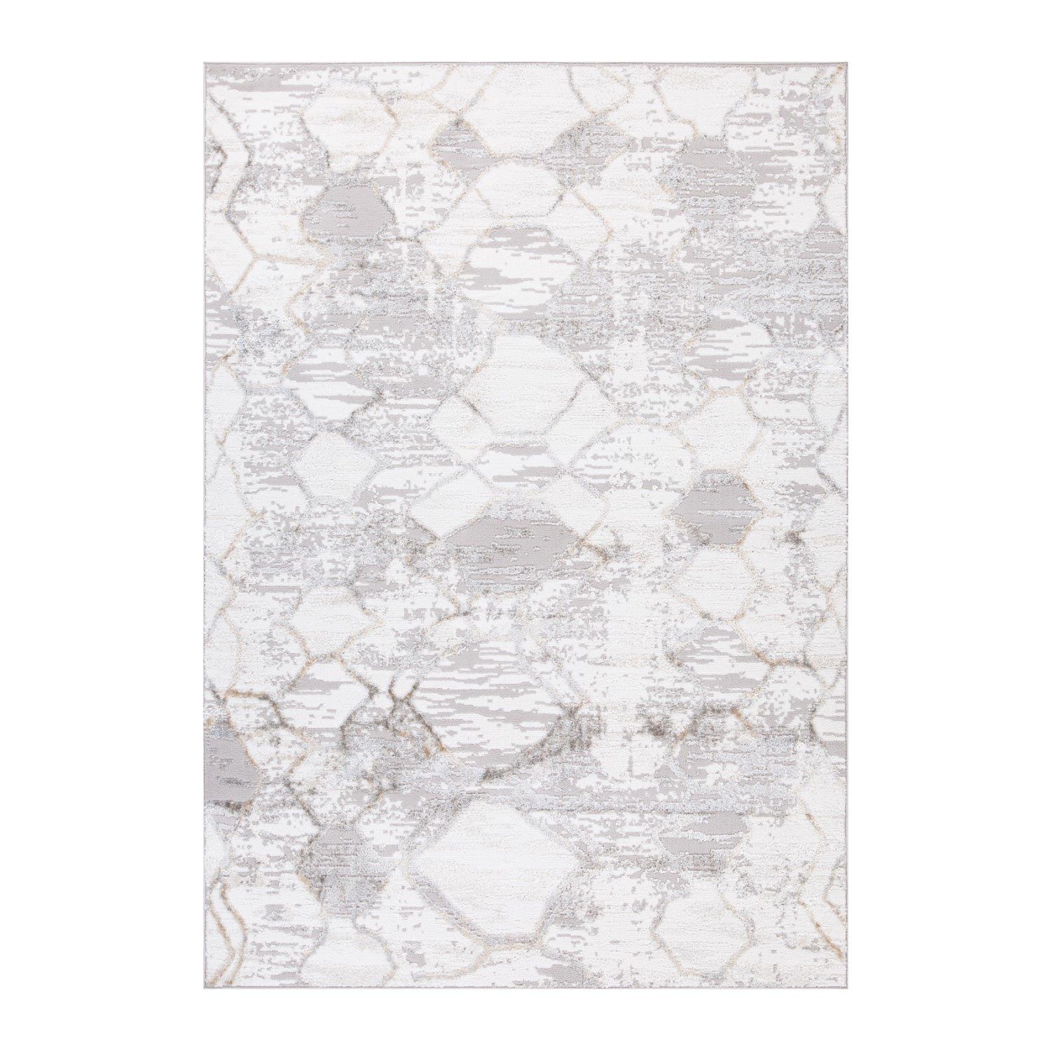 Matta Vanor 133x190 cm - Silver/vit