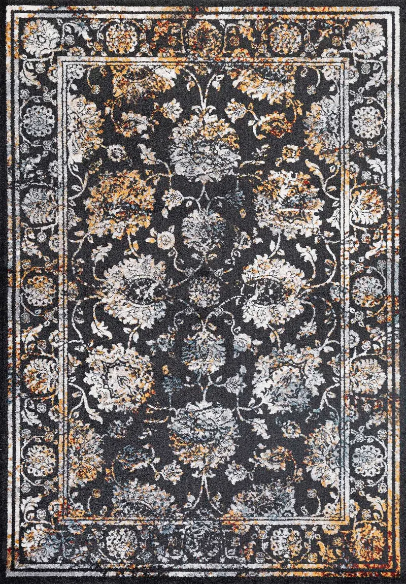 Matta Yelvi 135x190 cm, Svart/Beige