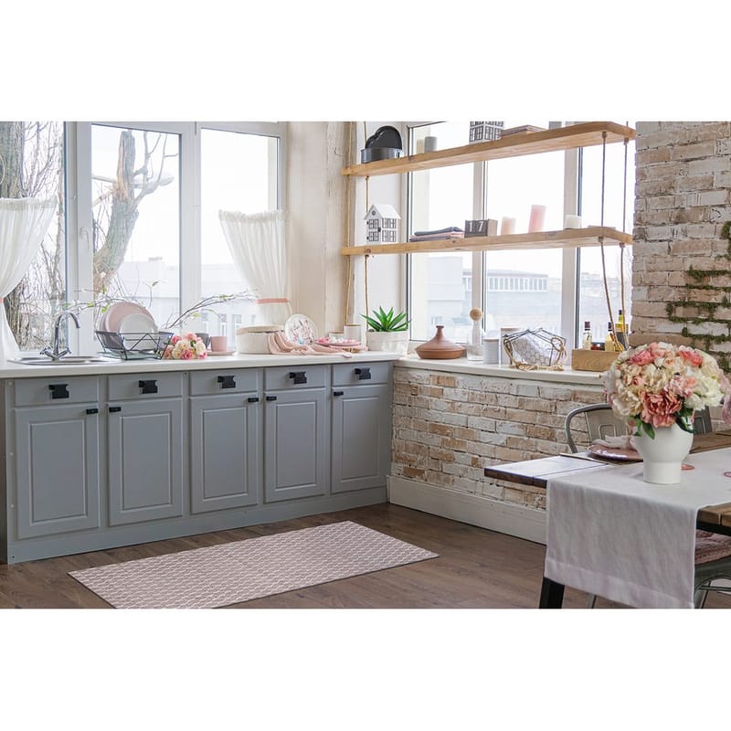 Plastmatta Hilma Link - 70x150 cm, Rosa - Textil & mattor - Matta - Utomhusmatta - Plastmatta