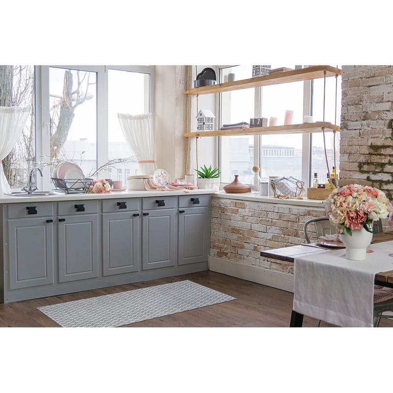 Plastmatta Hilma Link - 70x250 cm, Grå - Textil & mattor - Matta - Utomhusmatta - Plastmatta