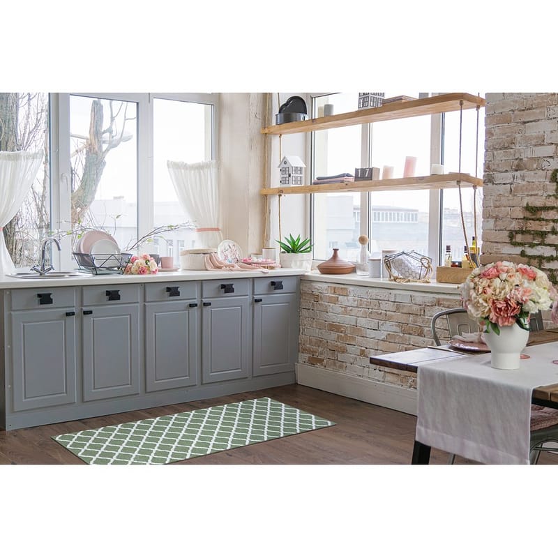 Plastmatta Hilma Wave - 150x220 cm, Grön - Textil & mattor - Matta - Utomhusmatta - Plastmatta