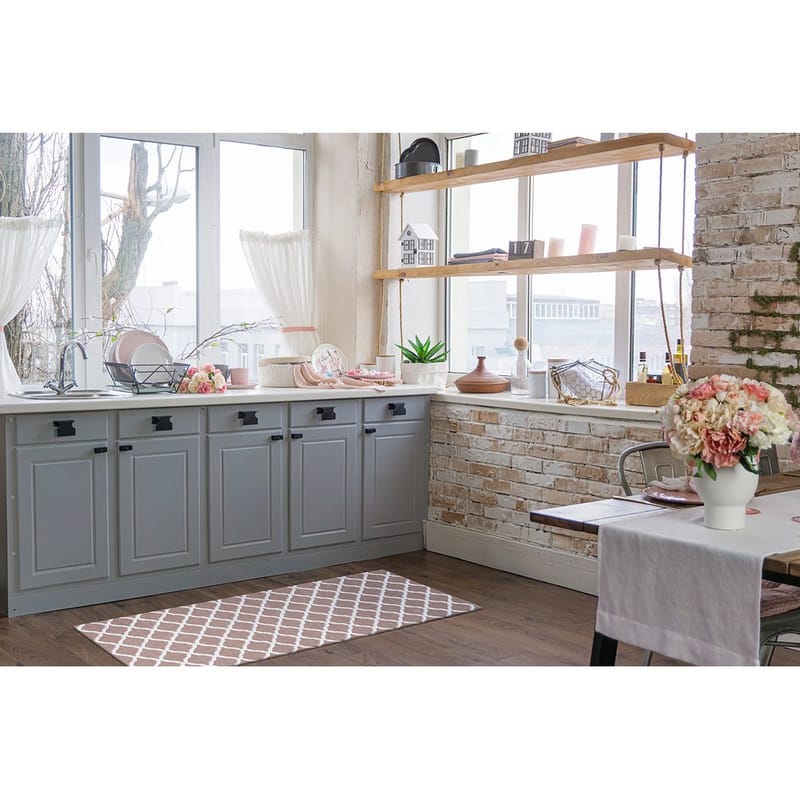 Plastmatta Hilma Wave - 150x220 cm, Rosa - Textil & mattor - Matta - Utomhusmatta - Plastmatta