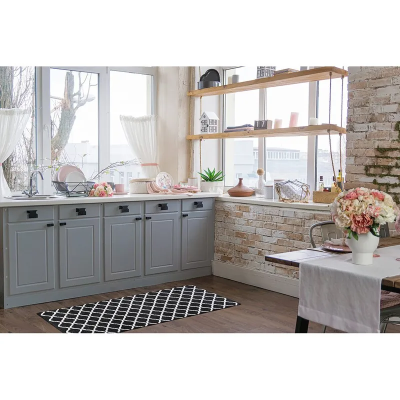 Plastmatta Hilma Wave - 150x220 cm, Svart - Textil & mattor - Matta - Utomhusmatta - Plastmatta