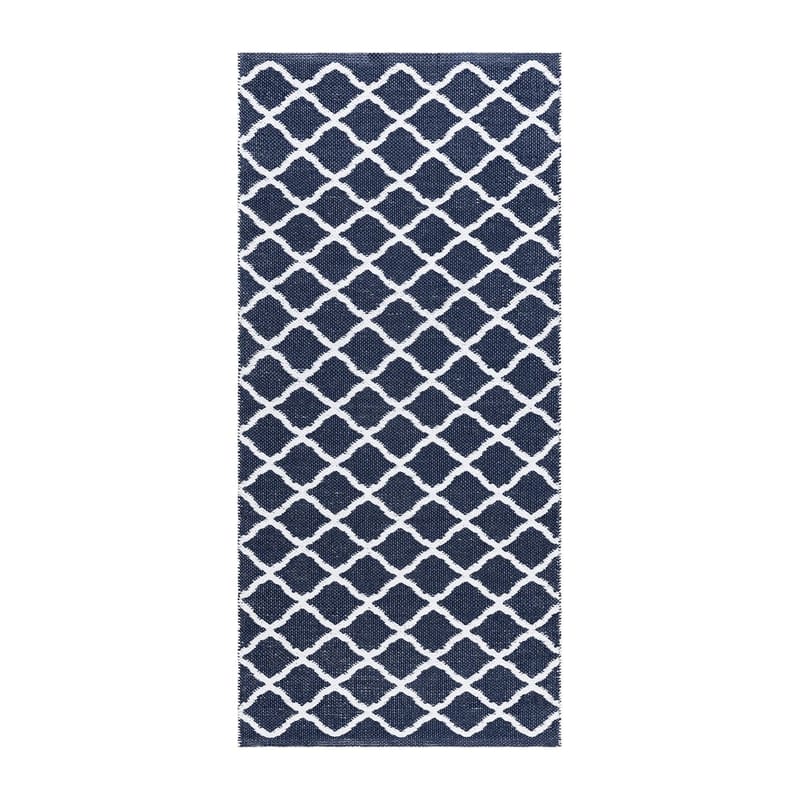 Plastmatta Hilma Wave - 70x150 cm, Blå - Textil & mattor - Matta - Utomhusmatta - Plastmatta