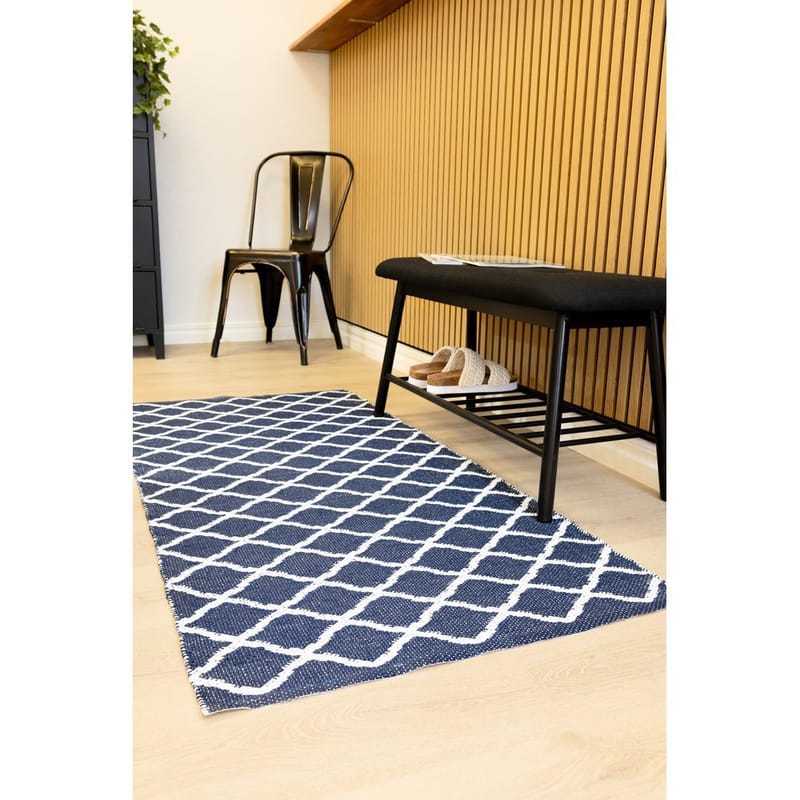 Plastmatta Hilma Wave - 70x150 cm, Blå - Textil & mattor - Matta - Utomhusmatta - Plastmatta