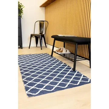 Plastmatta Hilma Wave - 70x150 cm, Blå - Textil & mattor - Matta - Utomhusmatta - Plastmatta