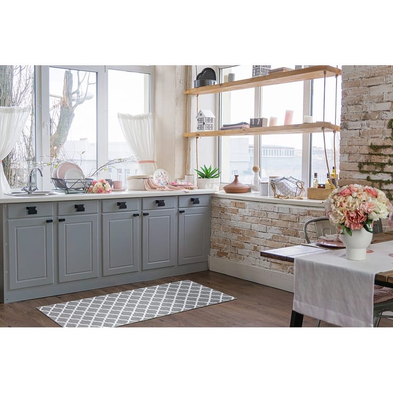 Plastmatta Hilma Wave - 70x150 cm, Grå - Textil & mattor - Matta - Utomhusmatta - Plastmatta