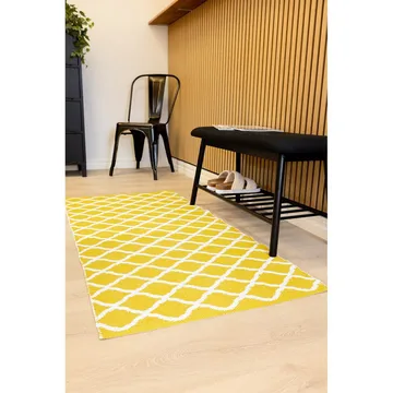 Plastmatta Hilma Wave - 70x150 cm, Gul - Textil & mattor - Matta - Utomhusmatta - Plastmatta