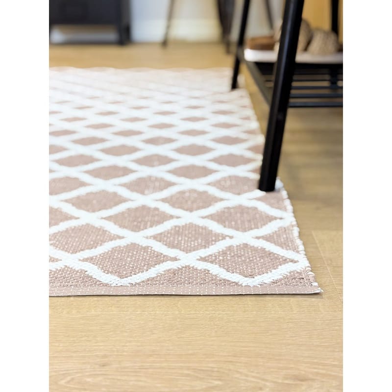 Plastmatta Hilma Wave - 70x150 cm, Rosa - Textil & mattor - Matta - Utomhusmatta - Plastmatta