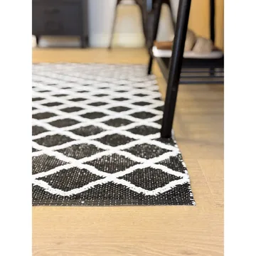 Plastmatta Hilma Wave - 70x150 cm, Svart - Textil & mattor - Matta - Utomhusmatta - Plastmatta