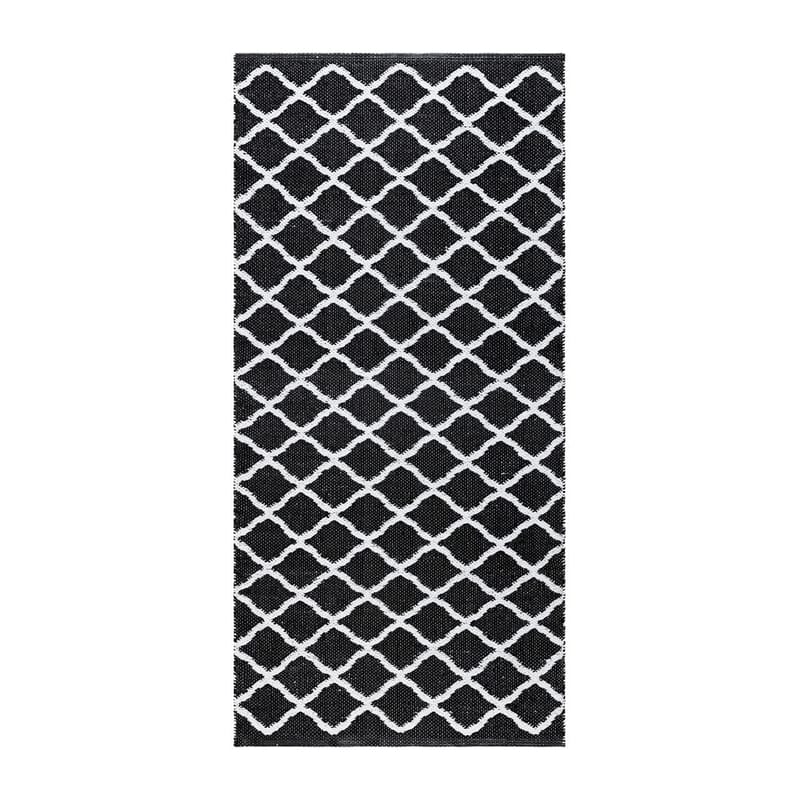 Plastmatta Hilma Wave - 70x150 cm, Svart - Textil & mattor - Matta - Utomhusmatta - Plastmatta
