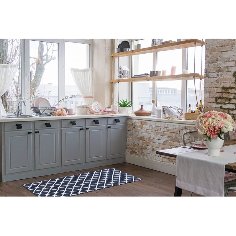 Plastmatta Hilma Wave - 70x200 cm, Blå - Textil & mattor - Matta - Utomhusmatta - Plastmatta