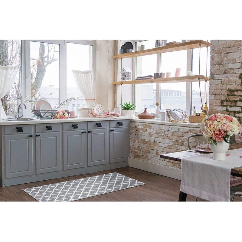 Plastmatta Hilma Wave - 70x250 cm, Grå - Textil & mattor - Matta - Modern matta - Wiltonmatta