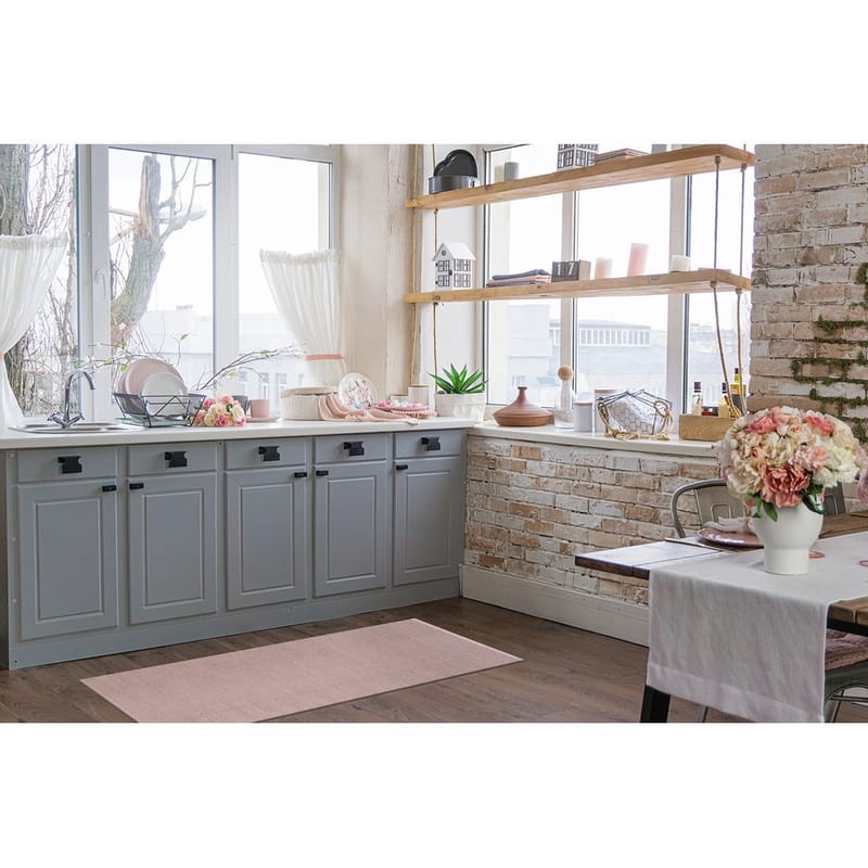 Plastmatta Hilma Plain - 70x150 cm, Rosa - Textil & mattor - Matta - Utomhusmatta - Plastmatta