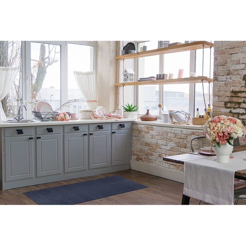 Plastmatta Hilma Plain - 70x300 cm, Blå - Textil & mattor - Matta - Utomhusmatta - Plastmatta