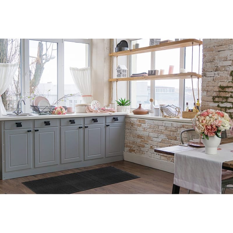 Plastmatta Hilma Plain - 70x300 cm, Svart - Textil & mattor - Matta - Utomhusmatta - Plastmatta