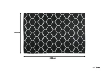 Aladana Matta 140|200 cm - Svart - Textil & mattor - Matta - Utomhusmatta - Plastmatta