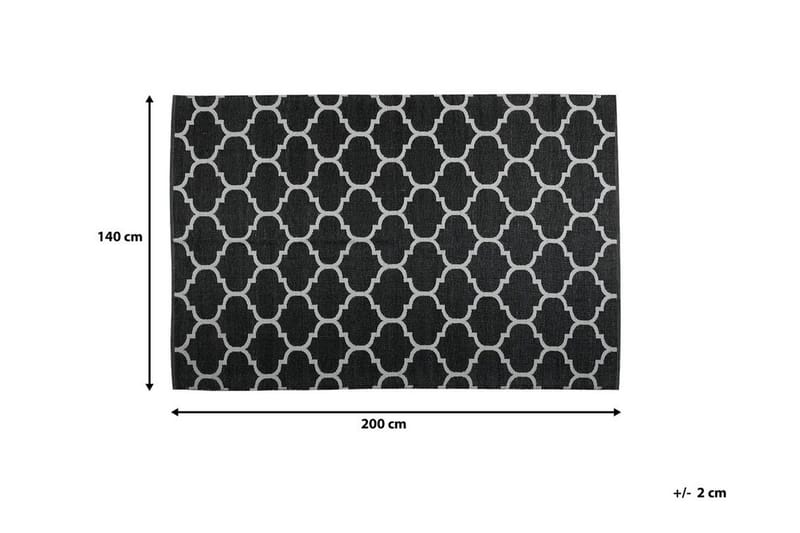 Aladana Matta 140|200 cm - Svart - Textil & mattor - Matta - Utomhusmatta - Plastmatta