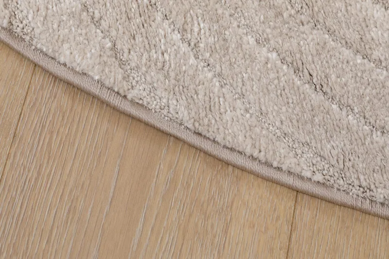 Maskinvävd Matta Genova Zen Rund 120 cm - linne - Textil & mattor - Matta - Utomhusmatta - Plastmatta
