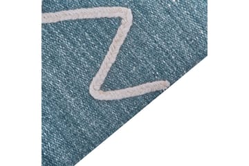Plattvävd Yavu - Blå, Vit, 140x200 cm - Textil & mattor - Matta - Utomhusmatta