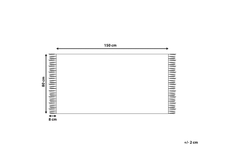 Plattvävd Yavu - Blå, Vit, 80x150 cm - Textil & mattor - Matta - Utomhusmatta
