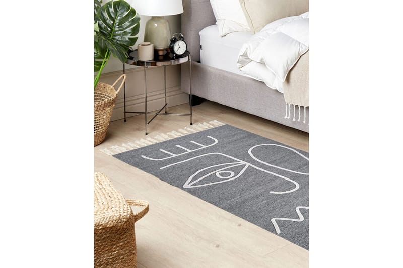 Plattvävd Yavu - Grå, vit, 80x150 cm - Textil & mattor - Matta - Utomhusmatta