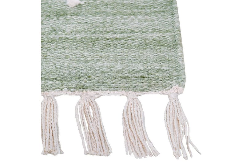 Plattvävd Yavu - Grön, Vit, 140x200 cm - Textil & mattor - Matta - Utomhusmatta