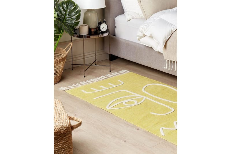 Plattvävd Yavu - Gul, 80x150 cm - Textil & mattor - Matta - Utomhusmatta