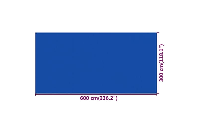 Tältmatta 300x600 cm blå HDPE - Tältmatta